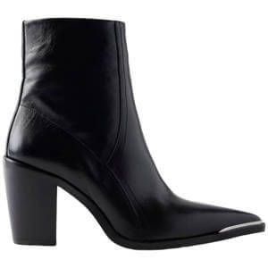 Mint Velvet Black Leather Ankle Boots